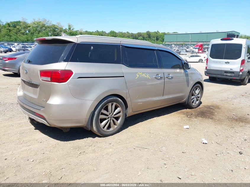 Vin: kndme5c19f6035646, lot: 45730695, kia sedona sx luxury 20154