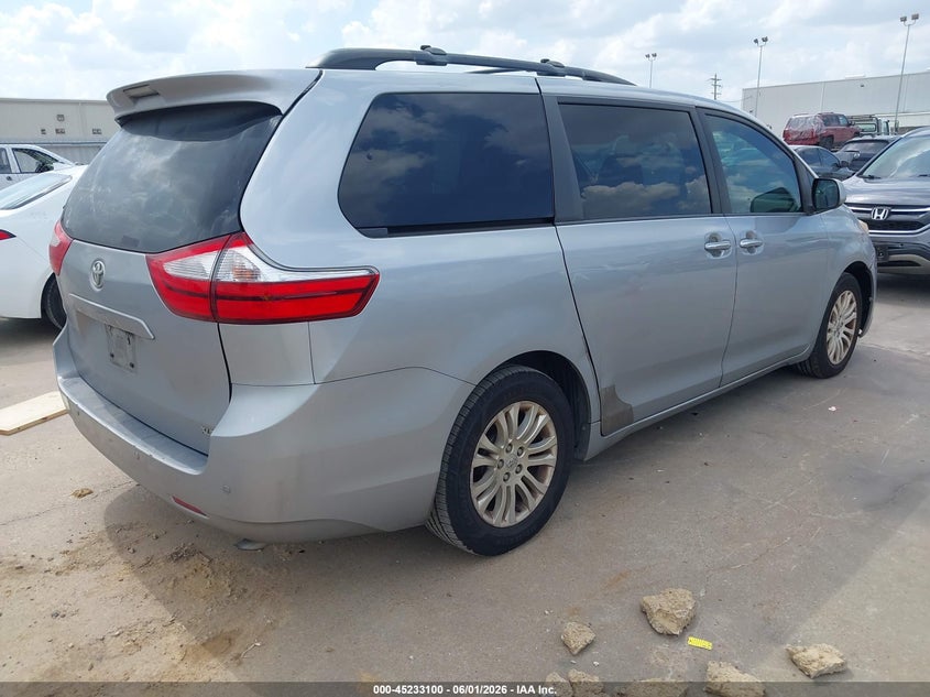 Vin: 5tdyk3dc4fs585447, lot: 45730891, toyota sienna xle 8 passenger 20154