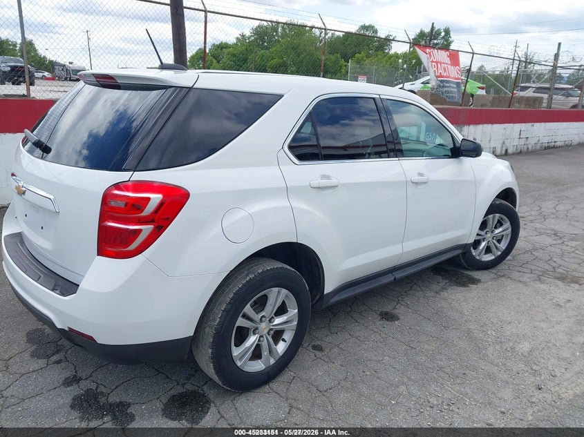 Vin: 2gnalbek7h1595597, lot: 45730942, chevrolet equinox ls 20174