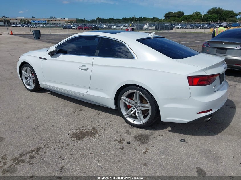 Vin: wauunaf57ja026759, lot: 45730971, audi a5 2.0t premium 20183