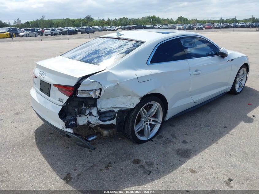 Vin: wauunaf57ja026759, lot: 45730971, audi a5 2.0t premium 20184