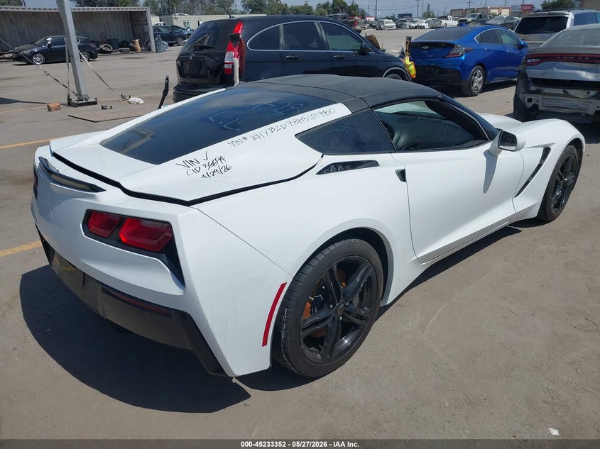 Vin: 1g1yb2d78h5101780, lot: 45731143, chevrolet corvette stingray 20174