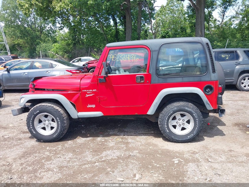 2000 Jeep Wrangler Sport VIN: 1J4FA49S4YP750873 Lot: 45233496