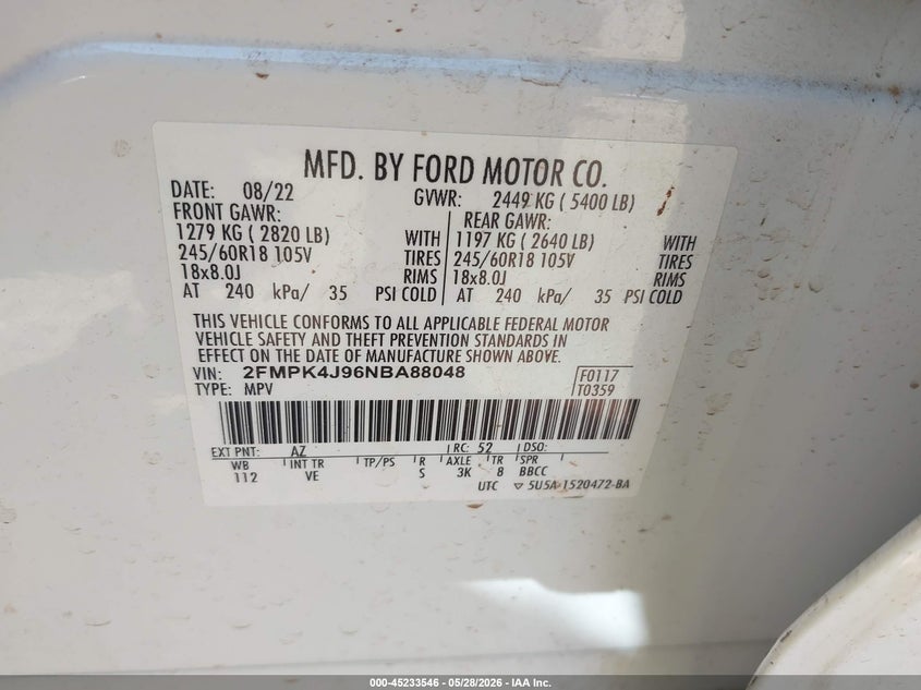 2022 FORD EDGE SEL · Фото 9