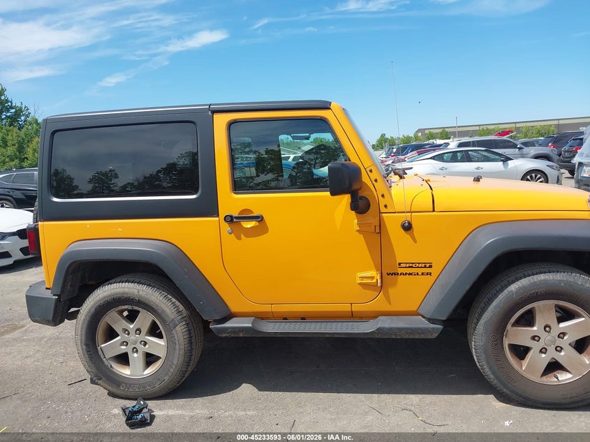 2012 Jeep Wrangler / 3.6 Sport yellow Lot 111045233593 Vin 1C4AJWAG9CL181103