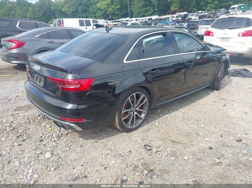Vin: wauc4af48ja002881, lot: 45731582, audi s4 3.0t premium plus 20184