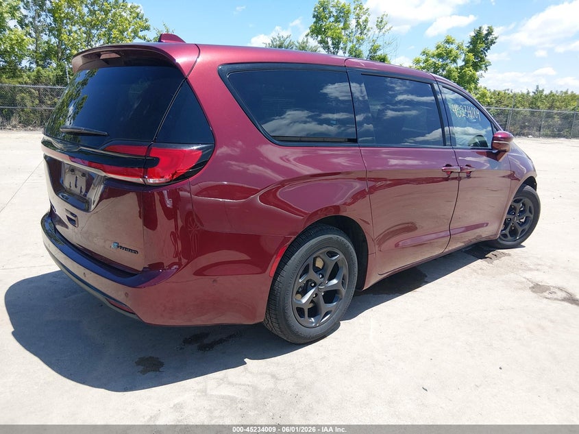 Vin: 2c4rc1s75nr137138, lot: 45731800, chrysler pacifica hybrid limited 20224