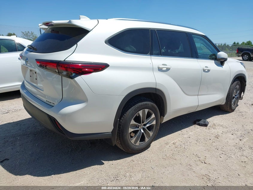 Vin: 5tdhzrbh9ls502717, lot: 45732215, toyota highlander xle 20204