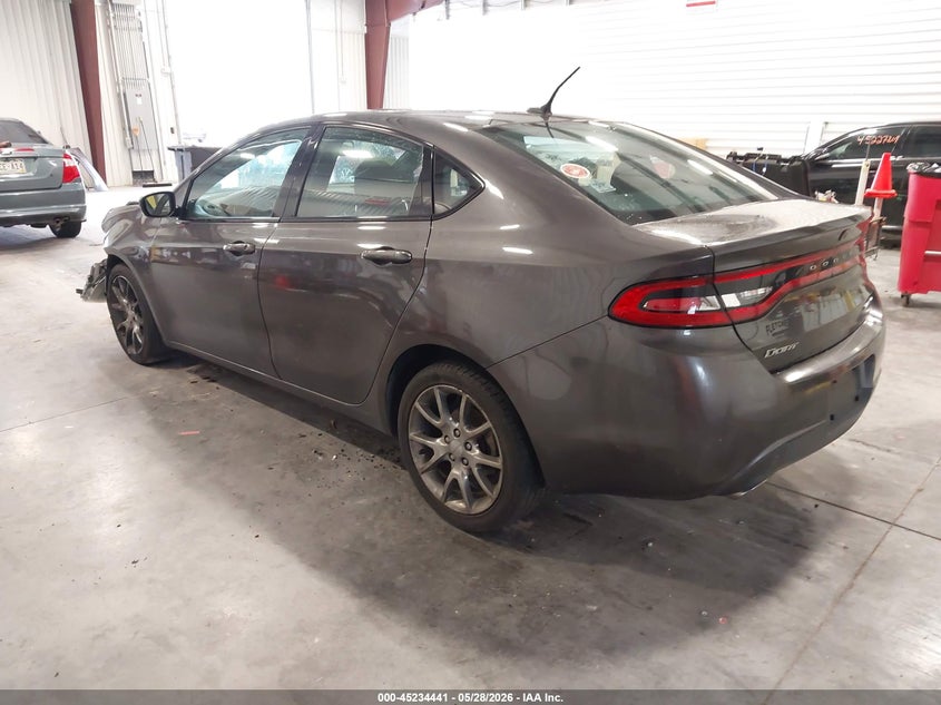 Vin: 1c3cdfbbxfd141439, lot: 45732232, dodge dart sxt 20153