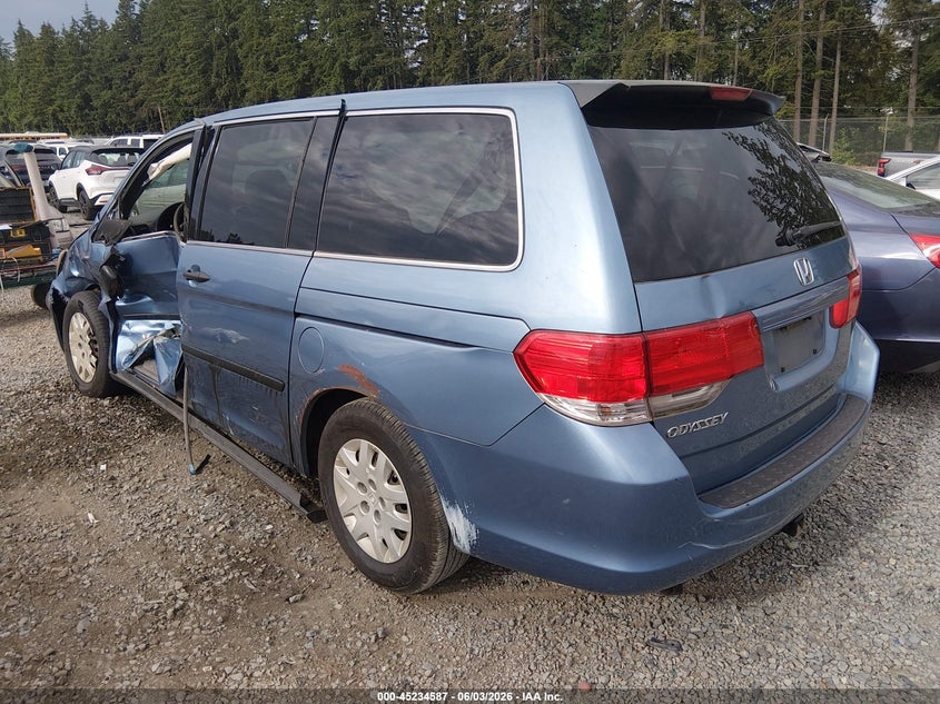 Vin: 5fnrl3h23ab074263, lot: 45732377, honda odyssey lx 20103