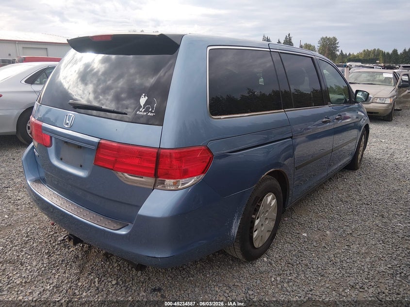 Vin: 5fnrl3h23ab074263, lot: 45732377, honda odyssey lx 20104