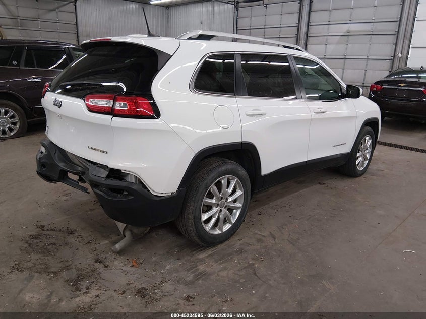 Vin: 1c4pjmds5hw613173, lot: 45732386, jeep cherokee limited 4x4 20174