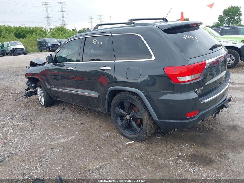 Vin: 1j4rr6gt8bc607730, lot: 45732490, jeep grand cherokee overland 20113