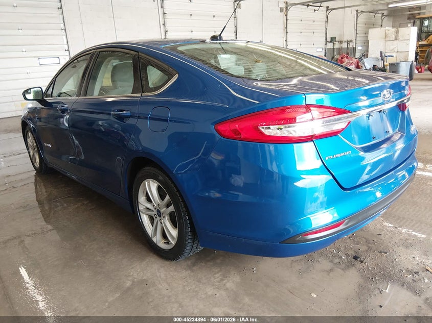 Vin: 3fa6p0uu9jr122799, lot: 45732685, ford fusion hybrid s 20183