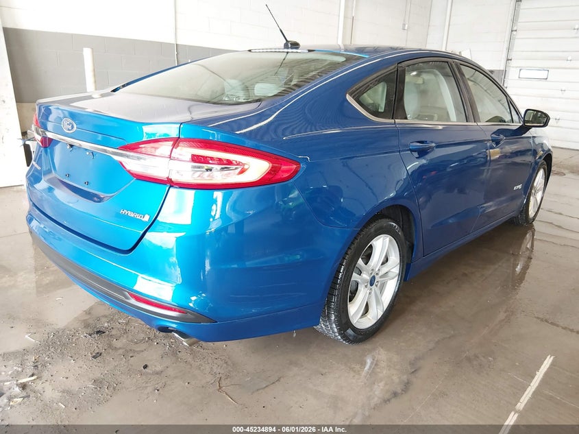 Vin: 3fa6p0uu9jr122799, lot: 45732685, ford fusion hybrid s 20184