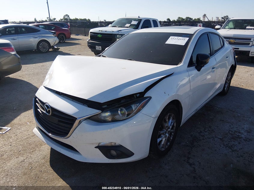 Vin: jm1bm1w78g1307296, lot: 45732701, mazda mazda3 i touring 20162