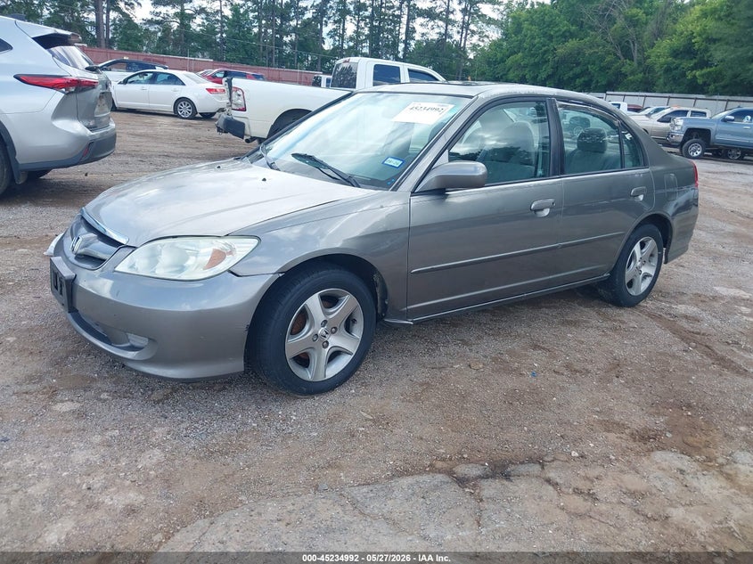 2005 Honda Civic, Front End, IAAI, VIN 2HGES267X5H516807 — photo 2