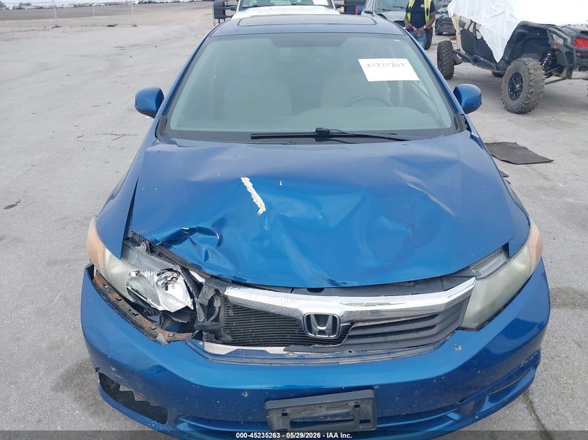 2HGFB2F80CH570868 2012 Honda Civic 1.8 Ex blue