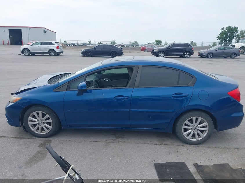 2HGFB2F80CH570868 2012 Honda Civic 1.8 Ex blue