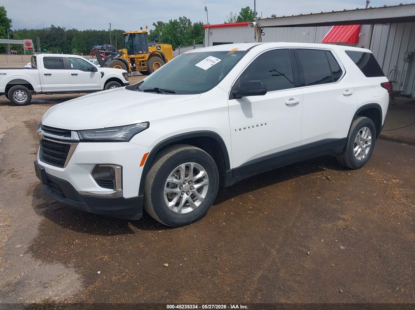Vin: 1gnerfkw9nj103247, lot: 45733125, chevrolet traverse fwd ls 20222