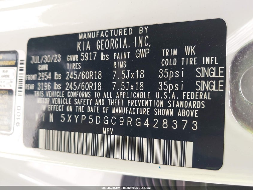 VIN 5XYP5DGC9RG428373 2024 KIA TELLURIDE SX X-PRO