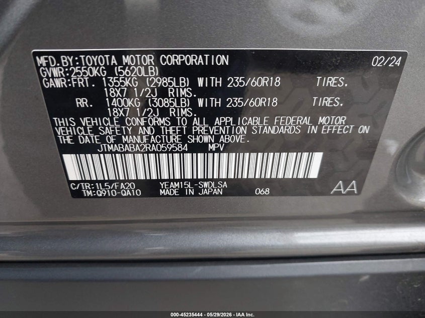 2024 Subaru Solterra Premium VIN: JTMABABA2RA059584 Lot: 45235444