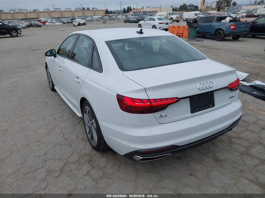 Vin: waudaaf42sn003502, lot: 45733331, audi a4 premium 45 tfsi s line quattro s tronic 20253