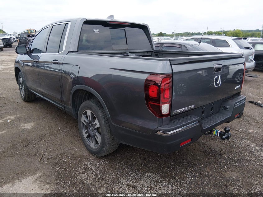 Vin: 5fpyk3f50kb047445, lot: 45733393, honda ridgeline rtl 20193