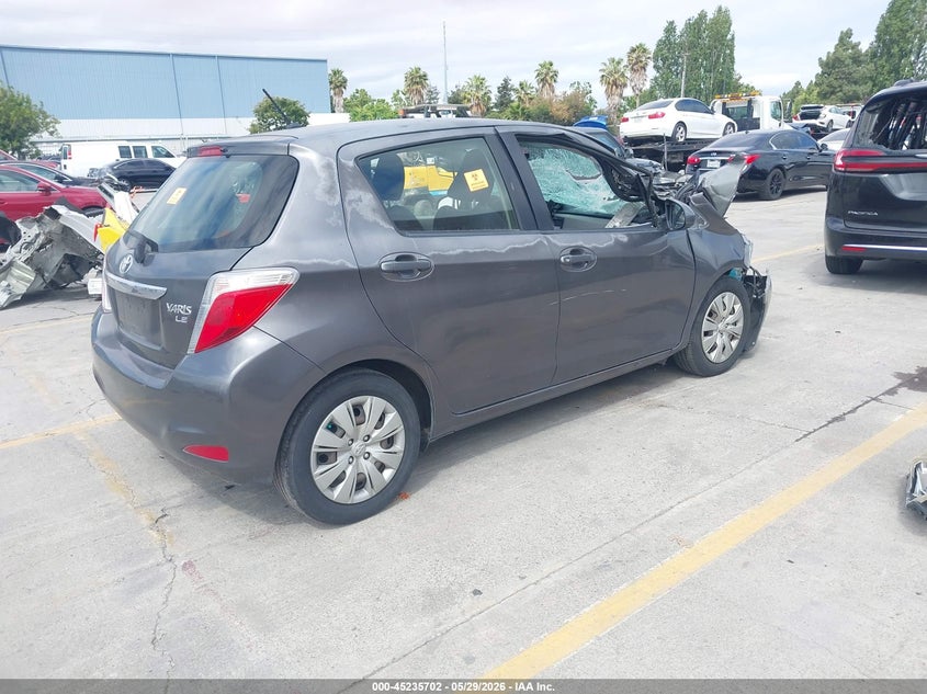 Vin: jtdktud3xdd553202, lot: 45733493, toyota yaris le 20134