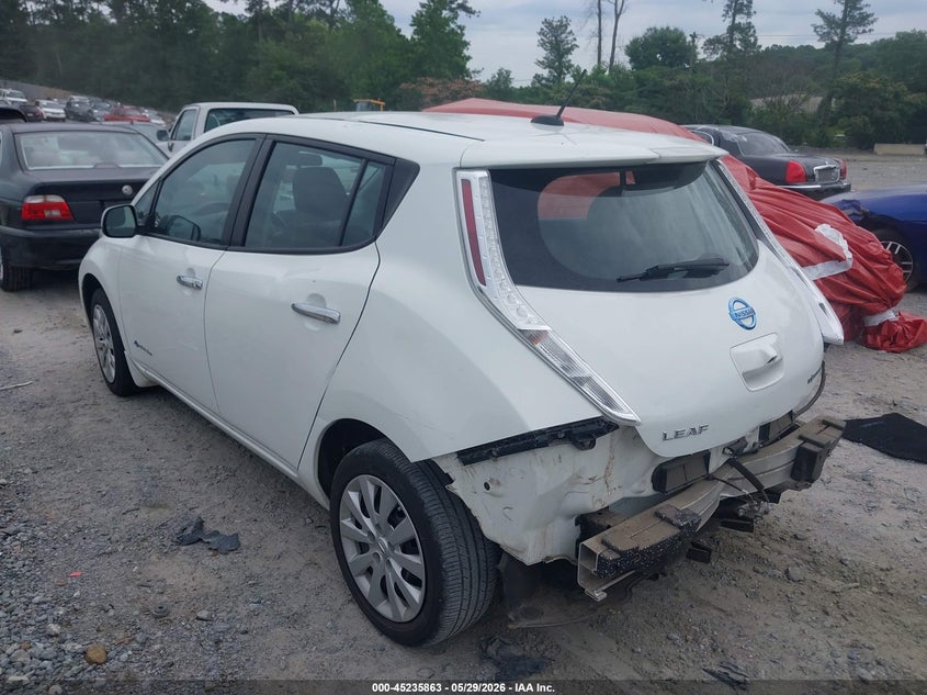Vin: 1n4az0cp3fc301765, lot: 45733654, nissan leaf s 20153