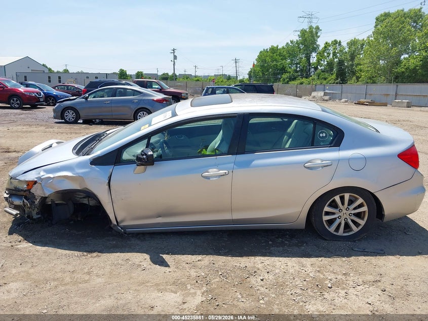 2012 Honda Civic 1.8 Ex silver Lot 111045235881 Vin 19XFB2F84CE391310