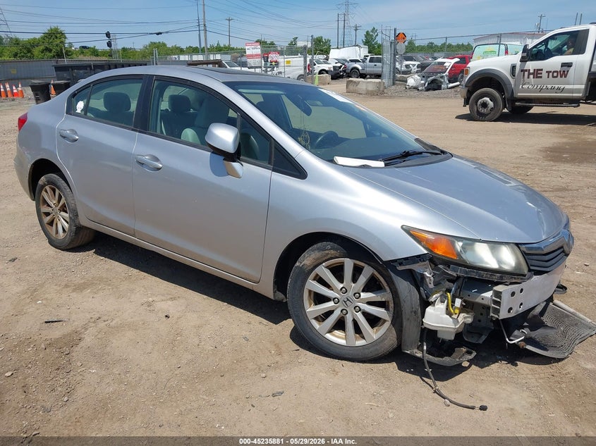 2012 Honda Civic 1.8 Ex silver Lot 111045235881 Vin 19XFB2F84CE391310