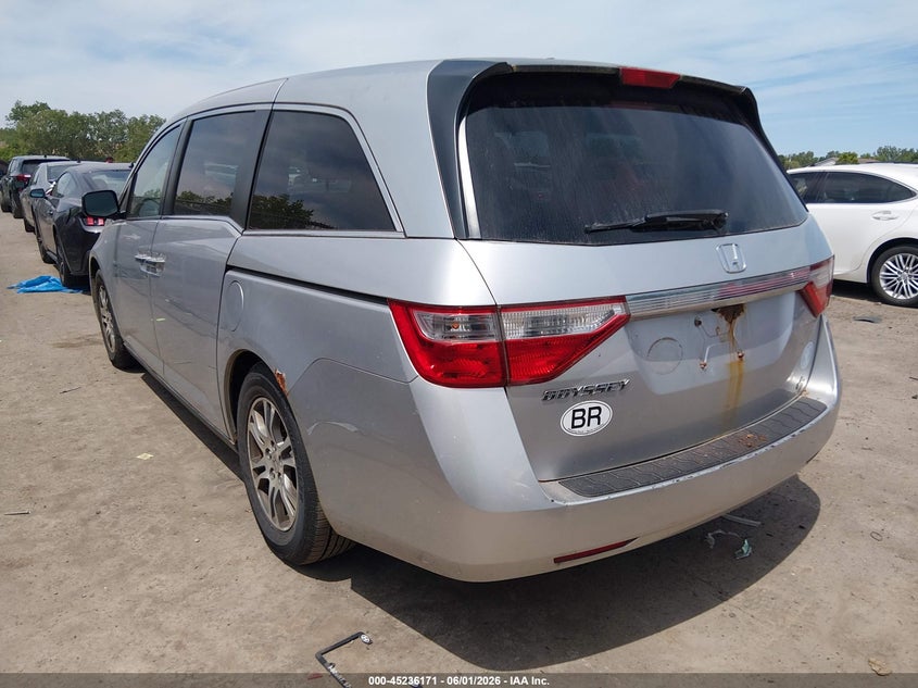 Vin: 5fnrl5h66bb013232, lot: 45733962, honda odyssey ex-l 20113