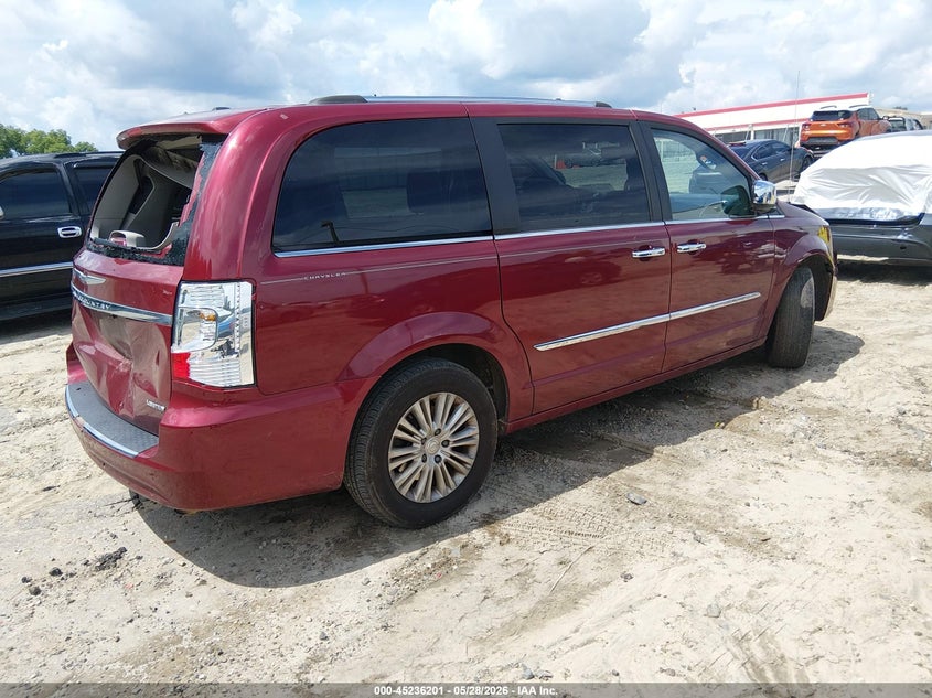Vin: 2c4rc1ggxdr569277, lot: 45733992, chrysler town & country limited 20134