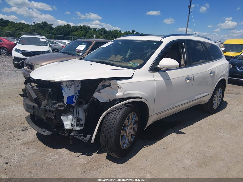 Vin: 5gakvbkdxfj108653, lot: 45734012, buick enclave leather 20152