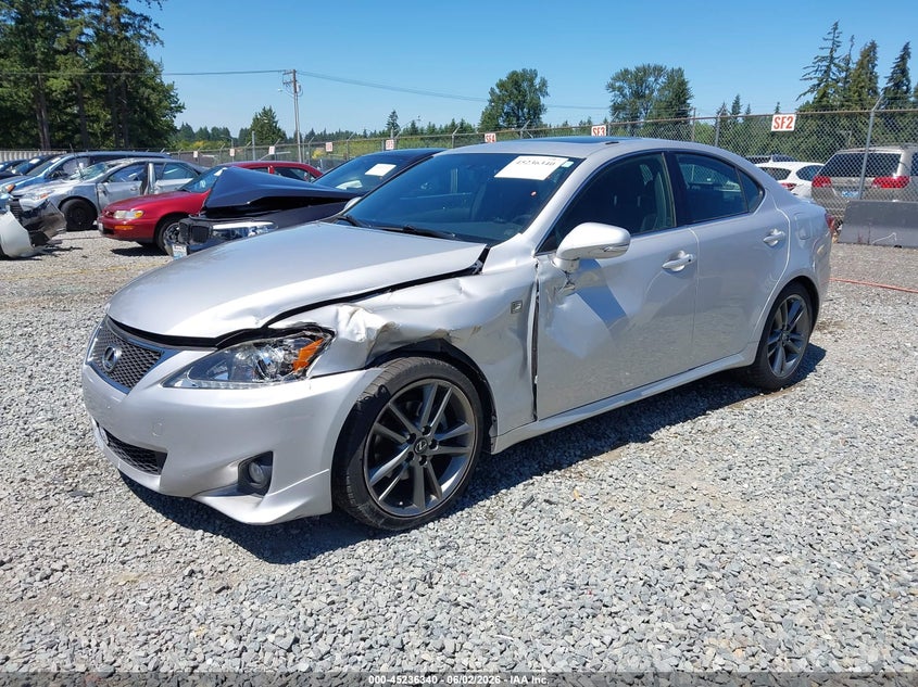 2012 Lexus Is 2.5 Is 250 silver Lot 111045236340 Vin JTHBF5C2XC5159227
