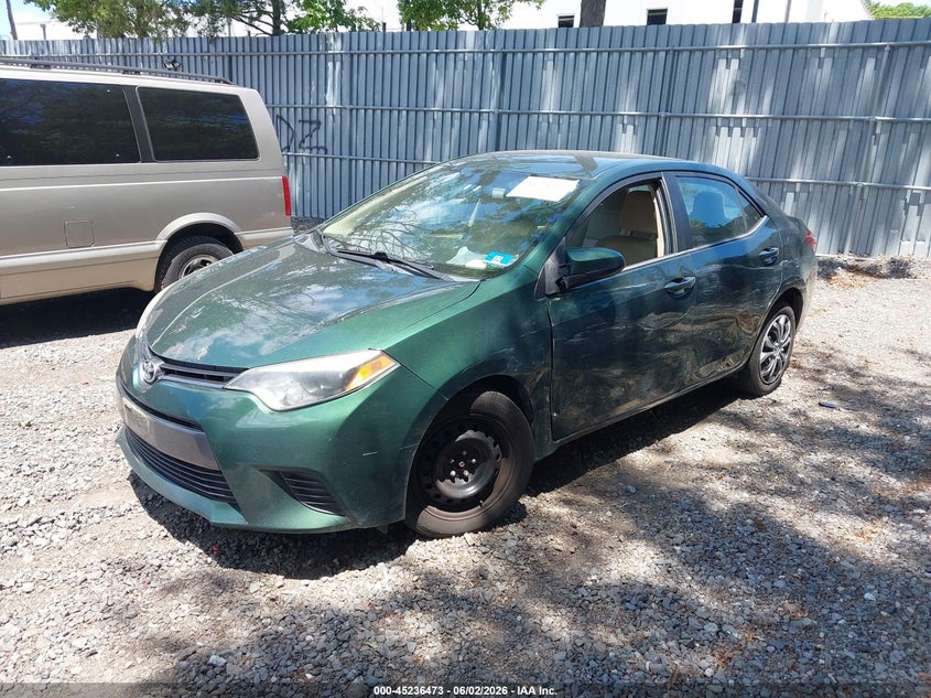 Vin: 2t1burhe0fc336540, lot: 45734264, toyota corolla le 20152