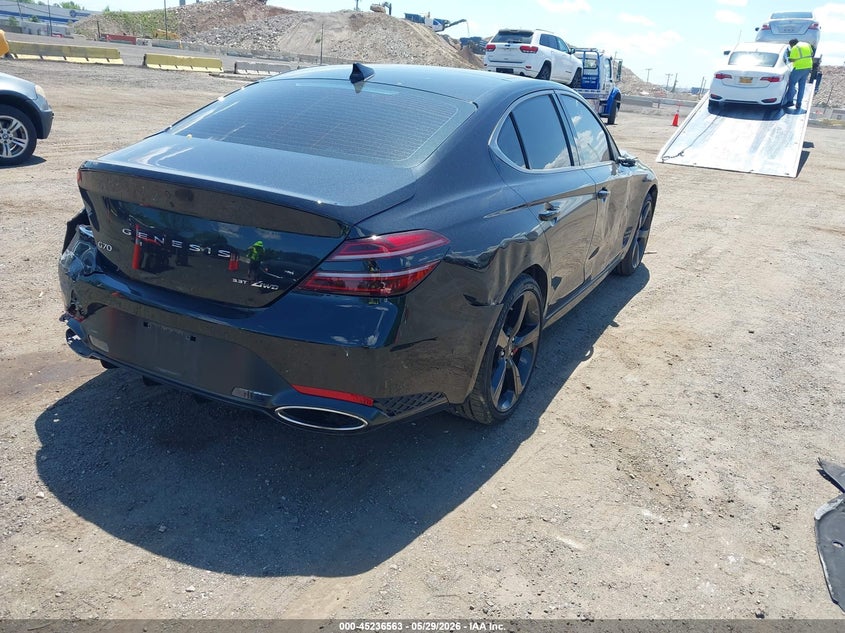 Vin: kmtg54se4tu160462, lot: 45734354, genesis g70 3.3t awd sport prestige 20264