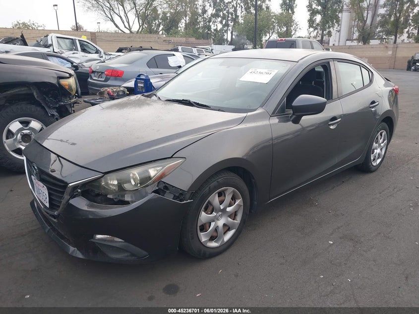 Vin: 3mzbm1t74gm318980, lot: 45734492, mazda mazda3 i sport 20162