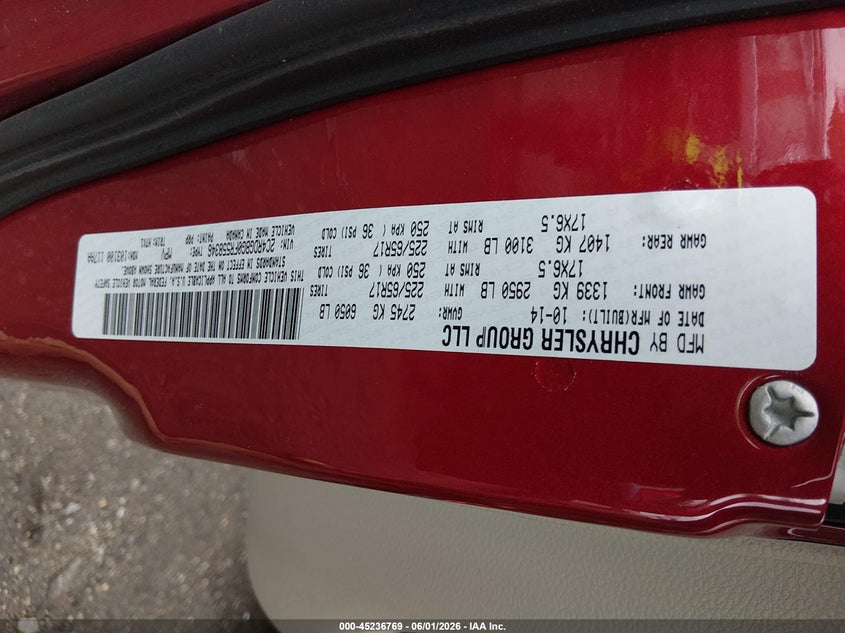 2015 Dodge Grand Caravan American Value Pkg VIN: 2C4RDGBG0FR558346 Lot: 45236769