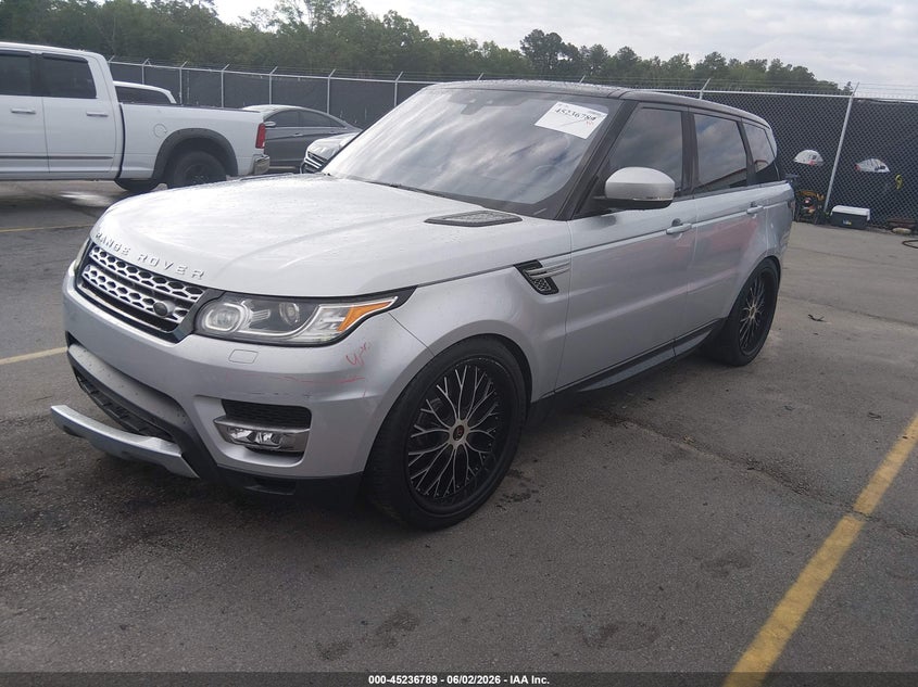 Vin: salwr2fv1ha130222, lot: 45734580, land rover range rover sport 3.0l v6 supercharged hse 20172