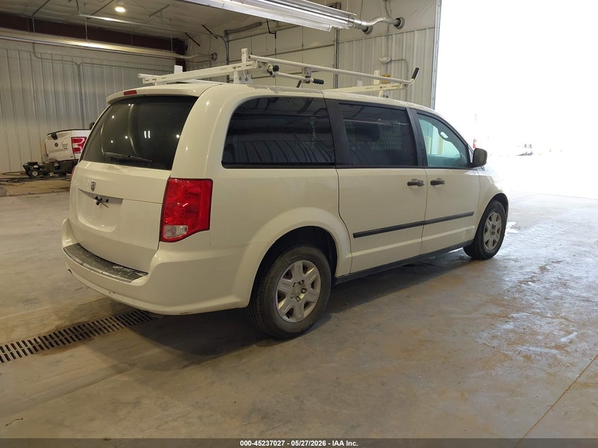 Vin: 2c4jrgag6dr587265, lot: 45734818, ram cargo tradesman 20134