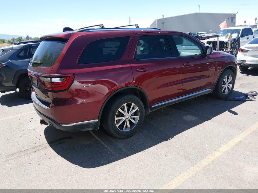 Vin: 1c4rdjdg3gc484411, lot: 45734834, dodge durango limited 20164