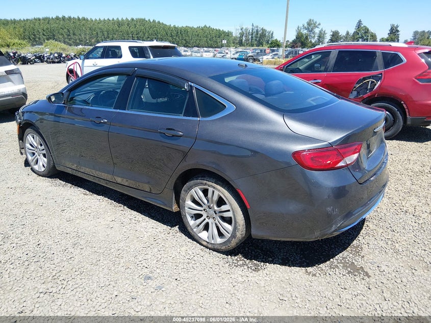 Vin: 1c3cccab0fn562325, lot: 45734889, chrysler 200 limited 20153