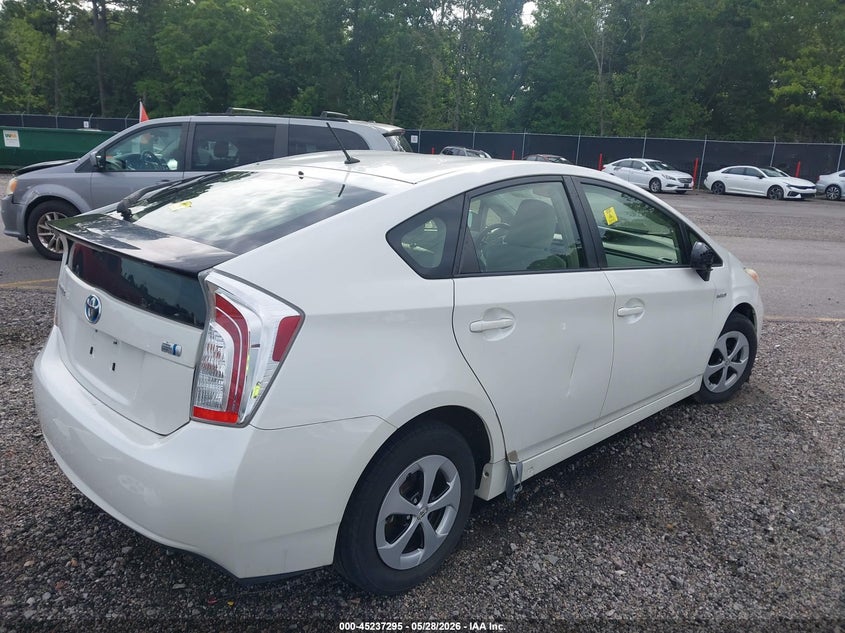 2012 Toyota Prius 1.8 Two white Lot 111045237295 Vin JTDKN3DU6C5515343