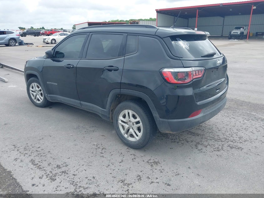 Vin: 3c4njcab3jt223903, lot: 45735156, jeep compass sport fwd 20183