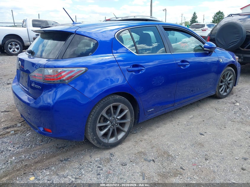 Vin: jthkd5bh4c2050937, lot: 45735205, lexus ct 200h premium 20124