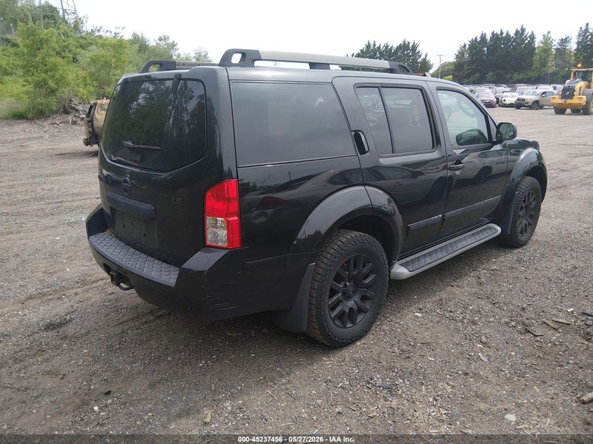 2011 Nissan Pathfinder 4.0 Le black Lot 111045237456 Vin 5N1AR1NB0BC603540
