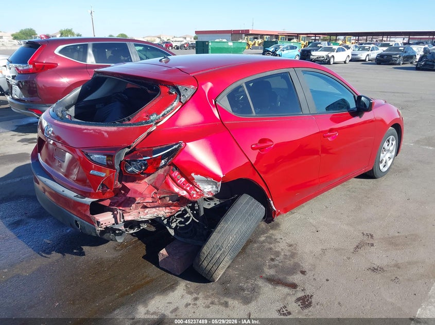 Vin: jm1bm1j79g1289186, lot: 45735279, mazda mazda3 i sport 20164