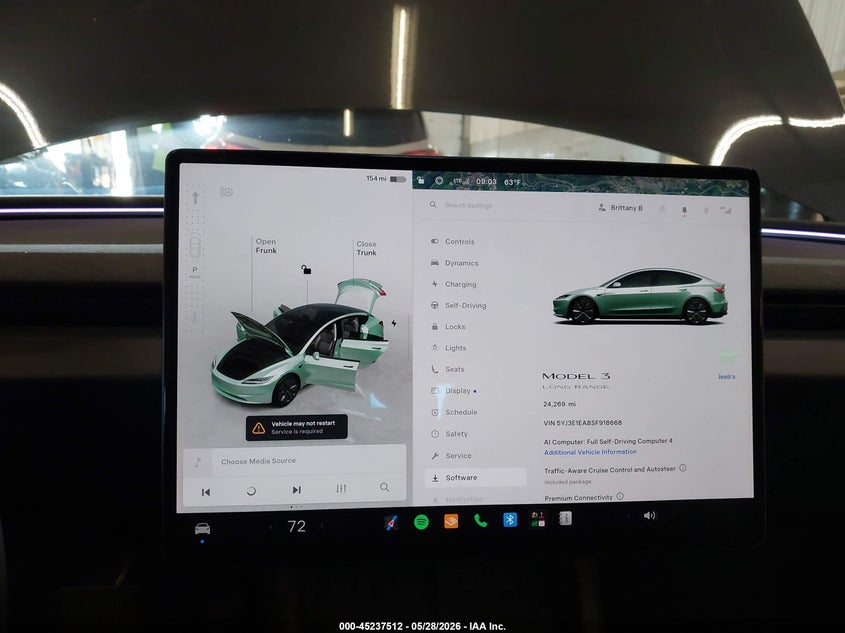 2025 TESLA MODEL 3 auction photo 7